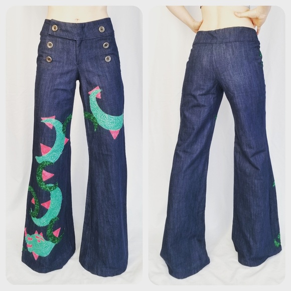 Custom Tailored Sailor Pants sz 4 - Picture 1 of 6